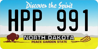 ND license plate HPP991