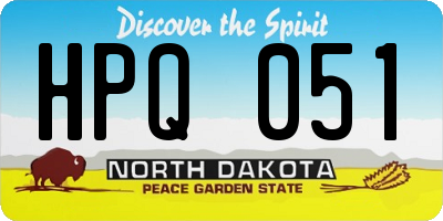 ND license plate HPQ051