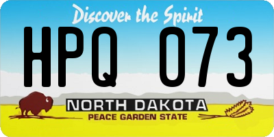 ND license plate HPQ073