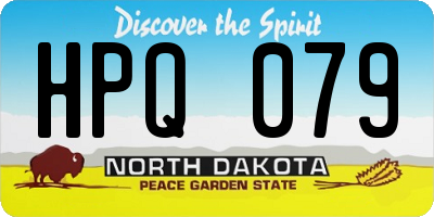 ND license plate HPQ079