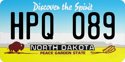ND license plate HPQ089