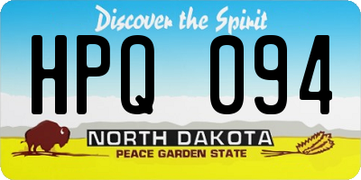 ND license plate HPQ094