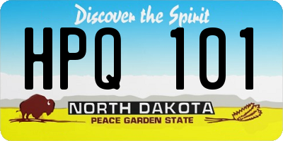 ND license plate HPQ101