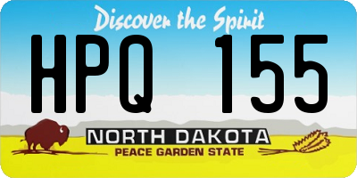 ND license plate HPQ155