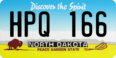 ND license plate HPQ166