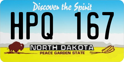 ND license plate HPQ167