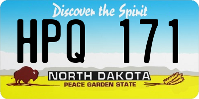 ND license plate HPQ171