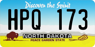 ND license plate HPQ173