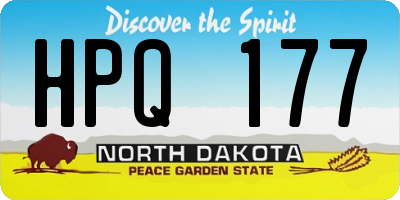 ND license plate HPQ177