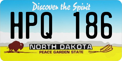 ND license plate HPQ186
