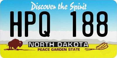 ND license plate HPQ188