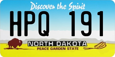 ND license plate HPQ191