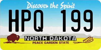 ND license plate HPQ199