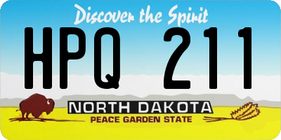 ND license plate HPQ211