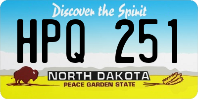 ND license plate HPQ251