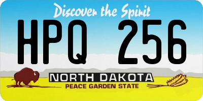 ND license plate HPQ256