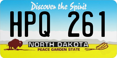 ND license plate HPQ261