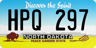 ND license plate HPQ297