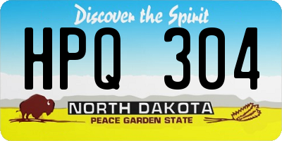 ND license plate HPQ304