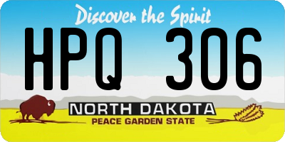 ND license plate HPQ306