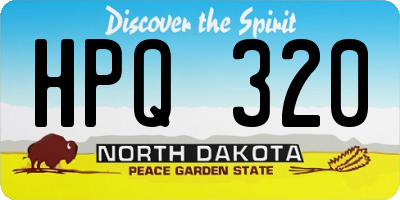 ND license plate HPQ320