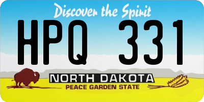 ND license plate HPQ331