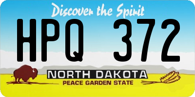 ND license plate HPQ372