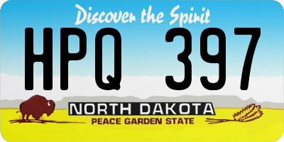 ND license plate HPQ397