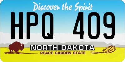 ND license plate HPQ409