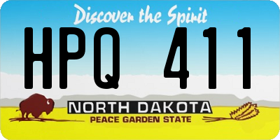 ND license plate HPQ411