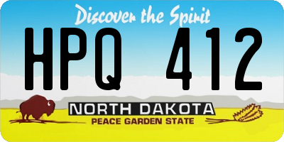 ND license plate HPQ412