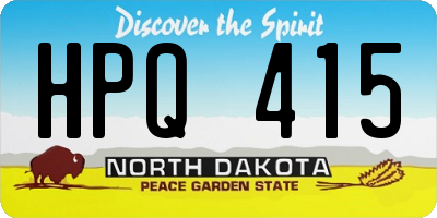 ND license plate HPQ415