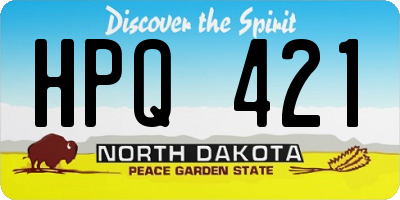 ND license plate HPQ421