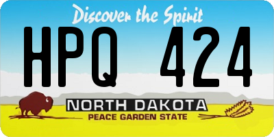 ND license plate HPQ424