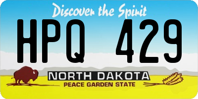 ND license plate HPQ429