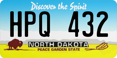 ND license plate HPQ432