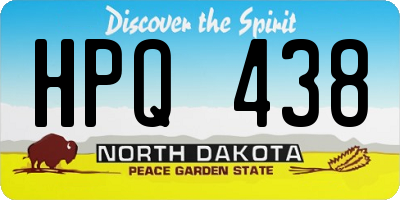 ND license plate HPQ438