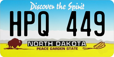 ND license plate HPQ449