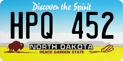 ND license plate HPQ452