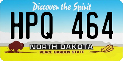 ND license plate HPQ464