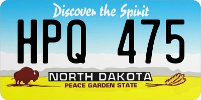ND license plate HPQ475