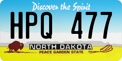 ND license plate HPQ477