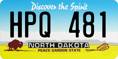 ND license plate HPQ481
