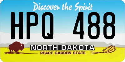 ND license plate HPQ488