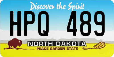 ND license plate HPQ489