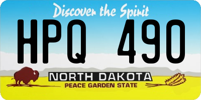 ND license plate HPQ490