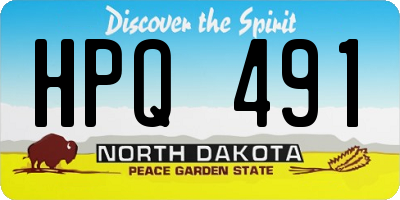 ND license plate HPQ491
