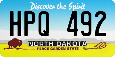 ND license plate HPQ492