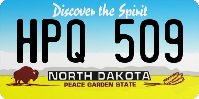 ND license plate HPQ509