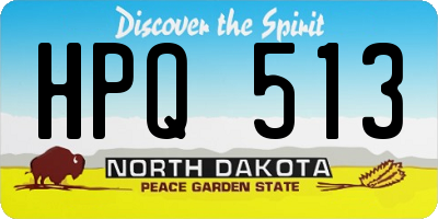 ND license plate HPQ513